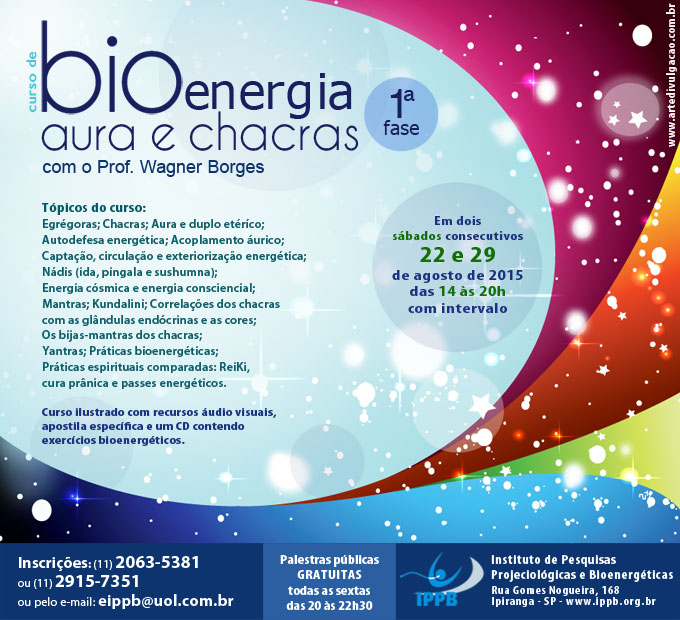 Curso de Bioenergia, Aura e Chacras no IPPB (1ª Fase)