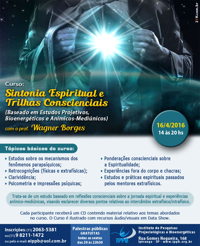 curso especial sintonia espiritual e trilhas conscienciais abril 2016