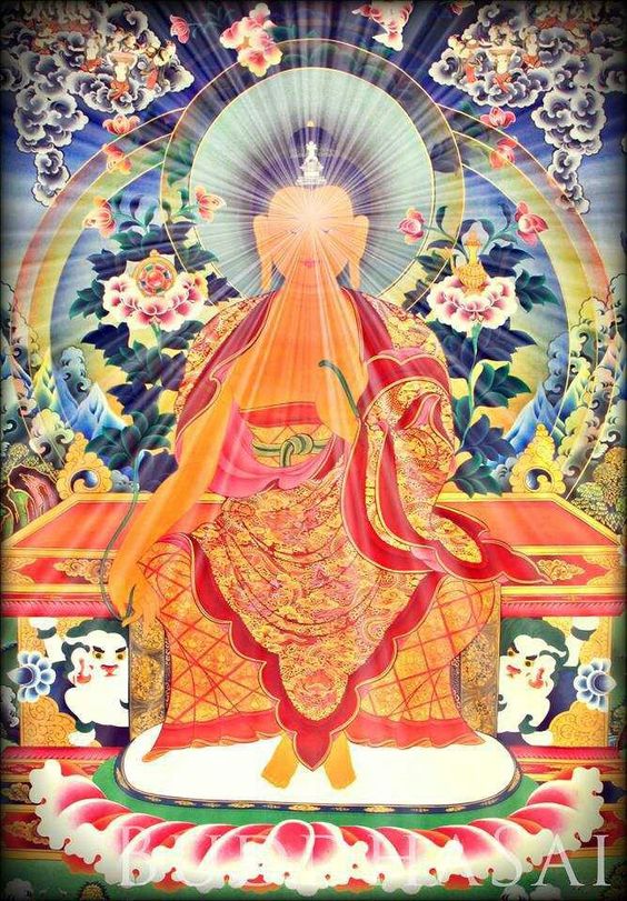 voando espiritualmente com os budas e bodhisattvas