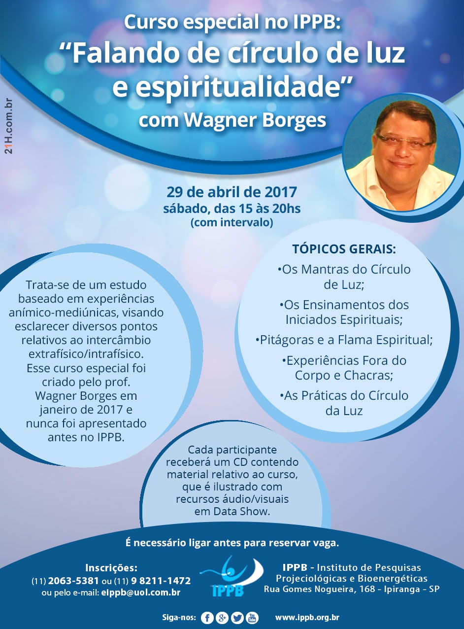 curso especial no ippb falando do circulo de luz e espiritualidade abril 20177