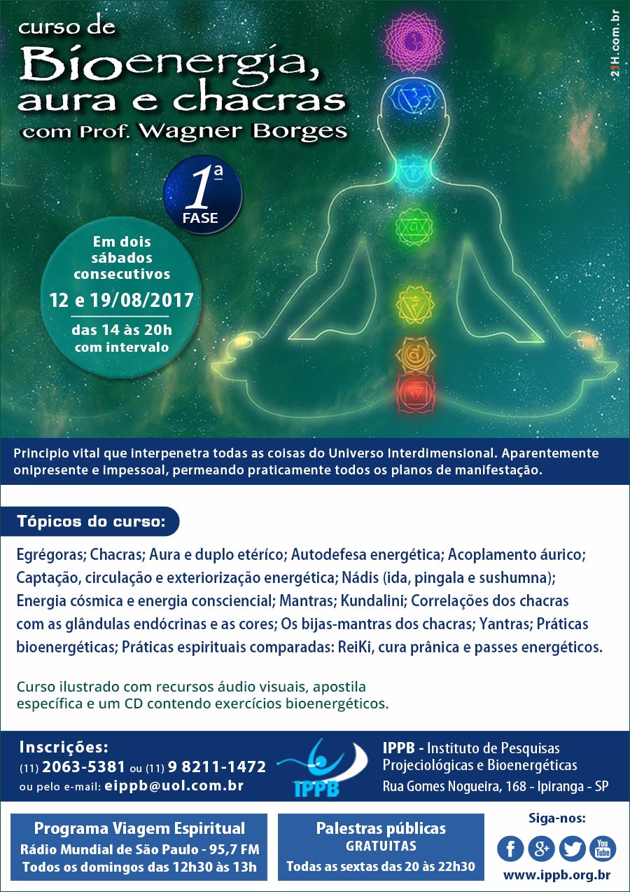curso de bioenergia aura e chacras 1a fase agosto 2017