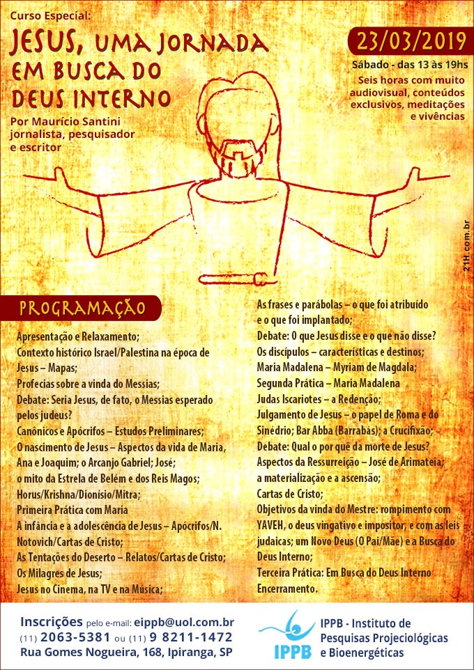 curso especial no ippb jesus uma jornada em busca do deus interno marco 2019