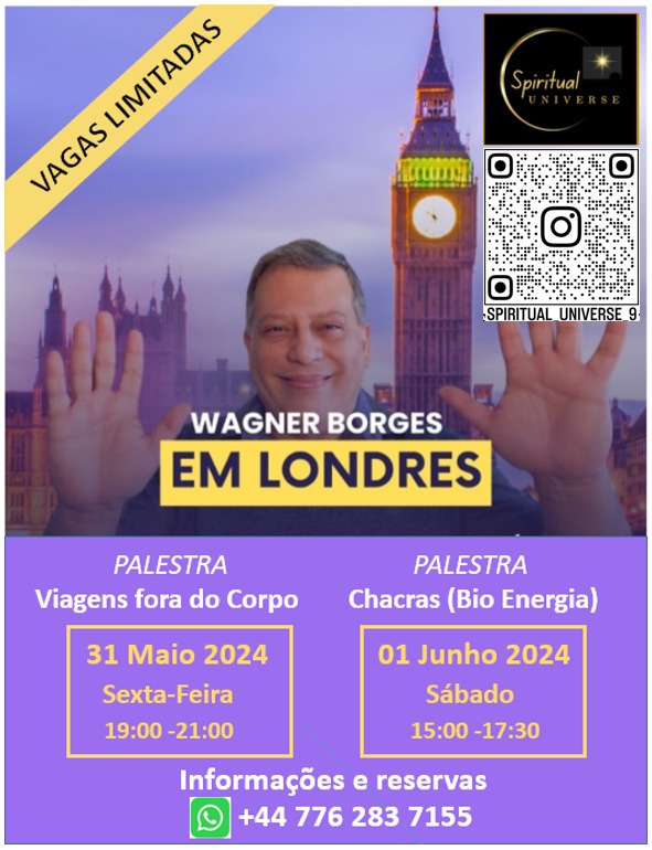 palestras presenciais londres maio junho 2024